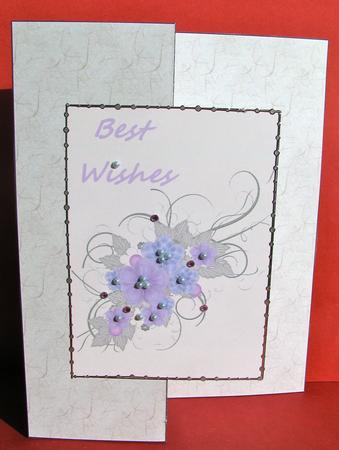 Best Wishes Flowers Fold Back by Christine Pagan
