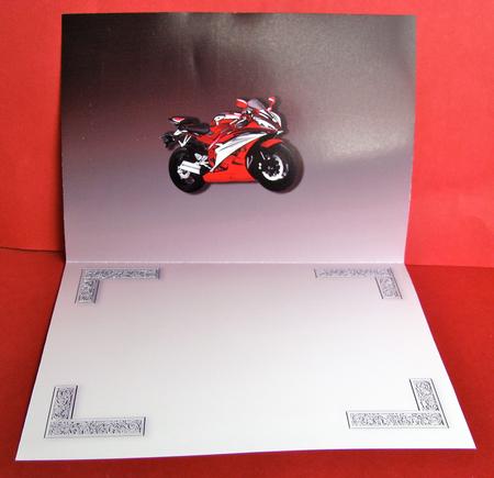 Red Motorbike Matching A5 Insert by Christine Pagan