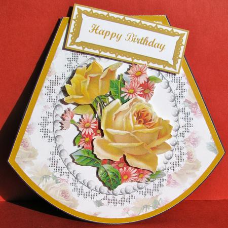 Golden Rose Wobble Card by Christine Pagan