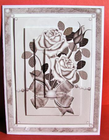 Sepia Roses Pyramid by Christine Pagan