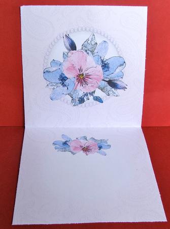 Posy & Pearls Insert - Square Landscape by Christine Pagan