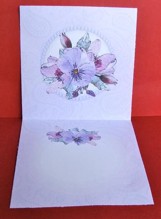 Posy & Pearls Insert - Square Landscape by Christine Pagan
