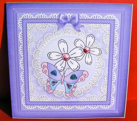 Fluttery Butterfly Cut and Fold Card by Christine Pagan