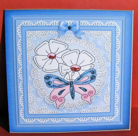 Fluttery Butterfly Cut and Fold Card by Christine Pagan