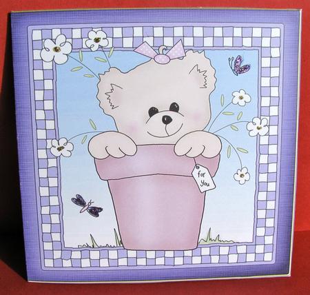 Flowerpot Ted Cut and Fold Card by Christine Pagan