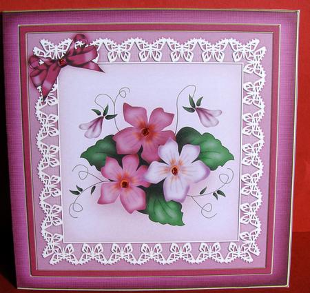 Pretty Viola Cut and Fold Card by Christine Pagan