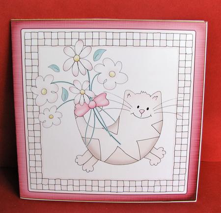 Cute Cat Cut and Fold Card by Christine Pagan