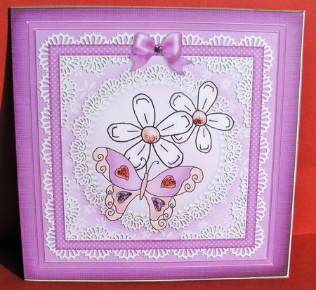 Fluttery Butterfly Cut and Fold Card by Christine Pagan