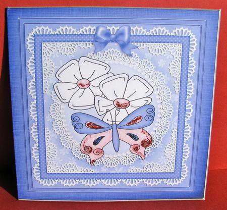 Fluttery Butterfly Cut and Fold Card by Christine Pagan
