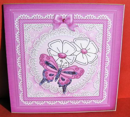 Fluttery Butterfly Cut and Fold Card by Christine Pagan