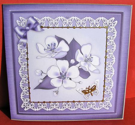 Apple Blossom Cut and Fold Card by Christine Pagan