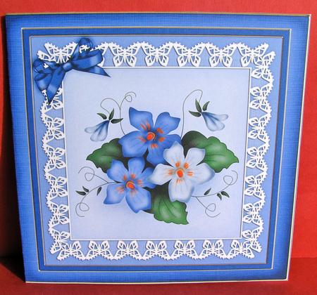 Pretty Viola Cut and Fold Card by Christine Pagan