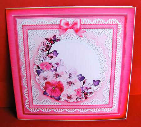 Spring Flowers Quick Card Cut and Fold Card by Christine Pagan