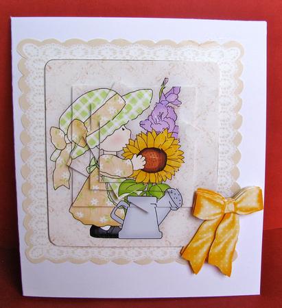 Lacy Loretta - Lace Bordered Topper with Twisted Pyramid by Christine Pagan