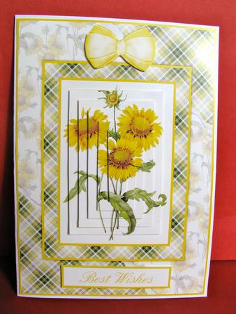 Beautiful Floral Torn Edge Effect Card Front by Christine Pagan