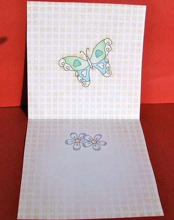 Fluttery Butterfly Insert Square Landscape by Christine Pagan