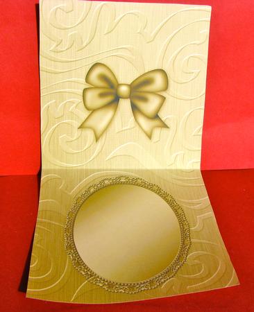 Elegant Metallic Greetings Matching Insert Square Landscape by Christine Pagan