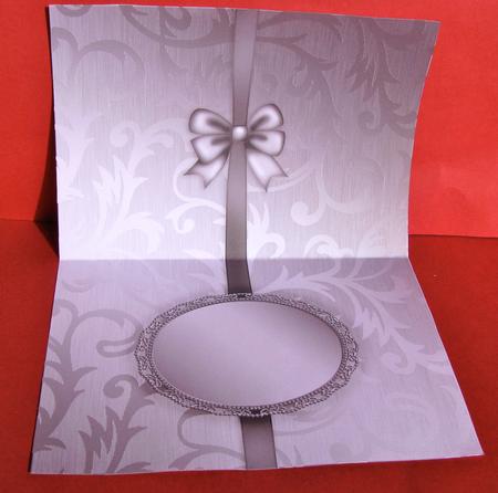 Elegant Metallic Greeting Matching Insert A5 Landscape by Christine Pagan