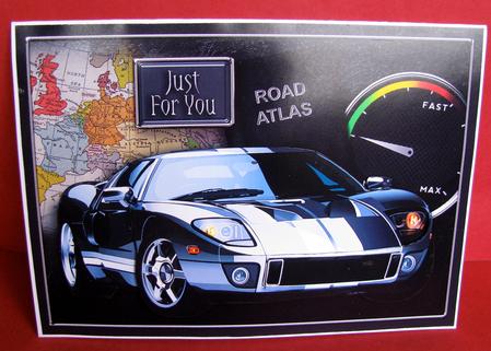 Silver Sports Car Decoupage / Birthday / Driving Test by Christine Pagan