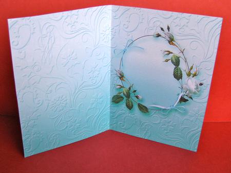 Aqua Rose Circle A5 Insert Sheet by Christine Pagan