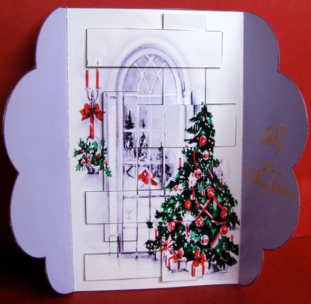 Winged Pyramid with Intertwined Pyramid Card Front by Christine Pagan