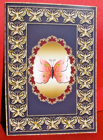 Elegant Butterfly Frame Card by Christine Pagan