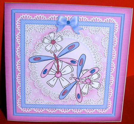 Dreamy Dragonfly Cut and Fold Quick Card by Christine Pagan