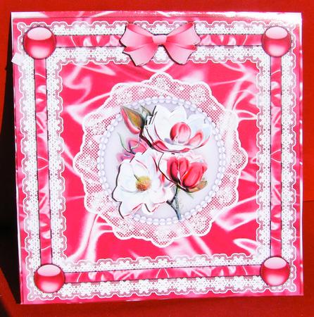 Posy and Pearls Cut and Fold Card by Christine Pagan