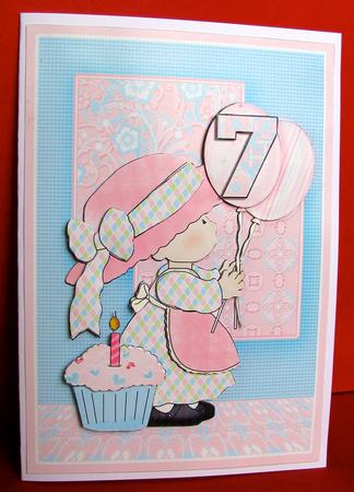 Cupcake Girl Decoupage by Christine Pagan