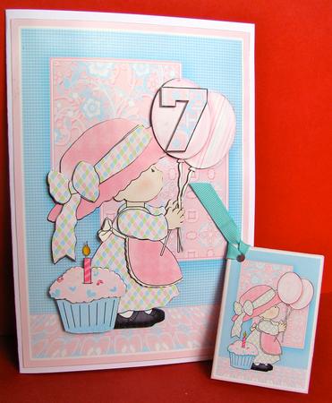 Cupcake Girl, Numbers Topper and Gift Tag Sheet by Christine Pagan