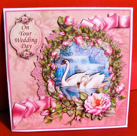 Love Swans & Roses Wedding or Anniversary by Christine Pagan