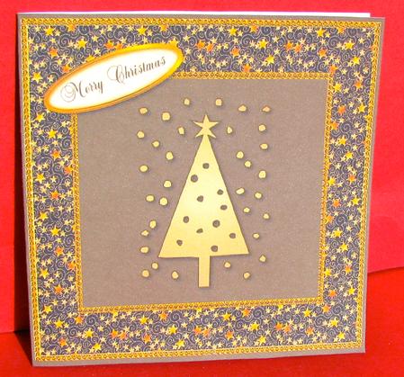 Christmas Tree Square Cut and Fold by Christine Pagan