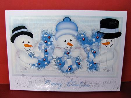 Christmas Joy Pyramid in Blue by Christine Pagan