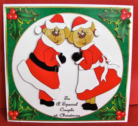 Mr and Mrs Christmas Bears by Christine Pagan