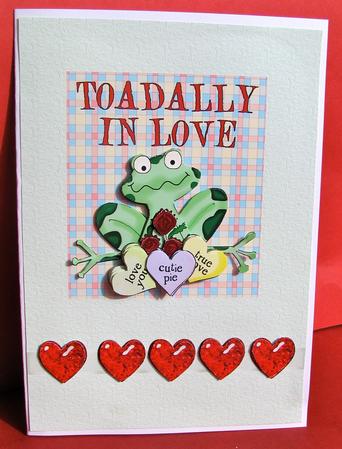 Toadally in Love Card Front by Christine Pagan