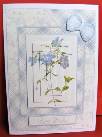 Beautiful Floral Torn Edge Effect Card Front by Christine Pagan
