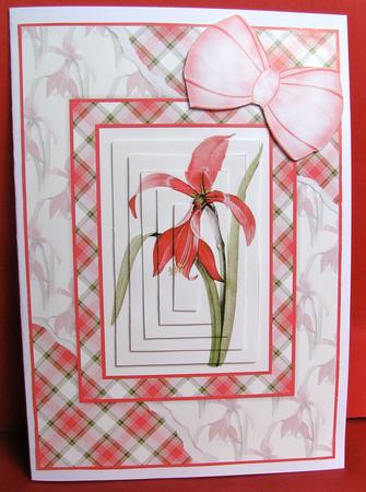 Beautiful Floral Torn Edge Effect Card Front by Christine Pagan