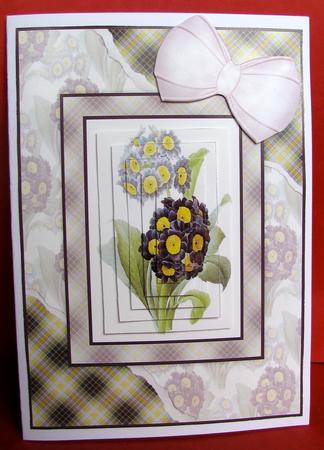 Beautiful Floral Torn Edge Effect Card Front by Christine Pagan