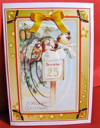 Vintage Christmas Birds Pyramid by Christine Pagan
