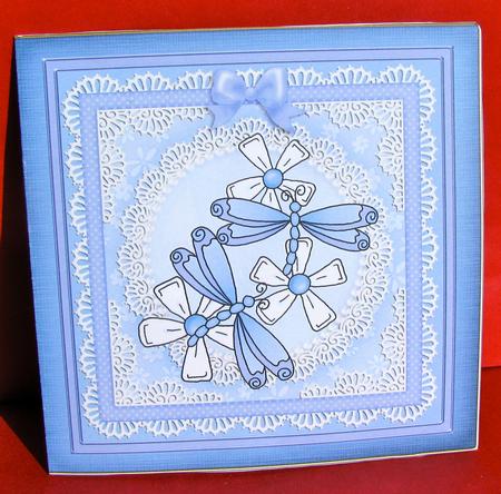 Dreamy Dragonfly Cut and Fold Quick Card by Christine Pagan