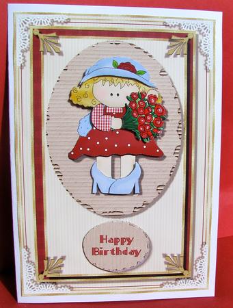 Country Bouquet Card Topper by Christine Pagan