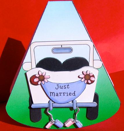 Just Married Wobble Card Sheet by Christine Pagan