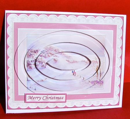 Winter Scene Concentric Pyramid Panel by Christine Pagan
