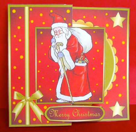 Vintage Santa Fold Back by Christine Pagan