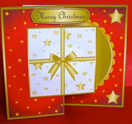 Christmas Present Fold Back White by Christine Pagan