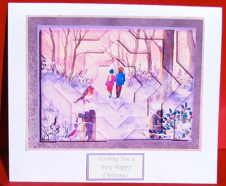 Winter Walk Christmas Star Shape Tunnel Side Stacker by Christine Pagan