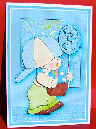 Cupcake Boy Decoupage by Christine Pagan