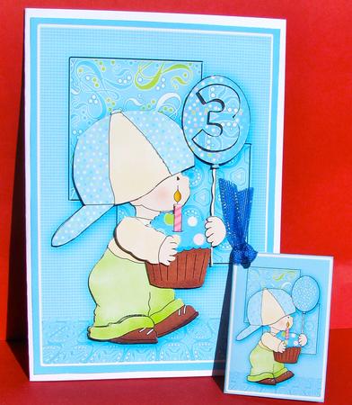 Cupcake Boy, Numbers Topper and Gift Tag Sheet by Christine Pagan