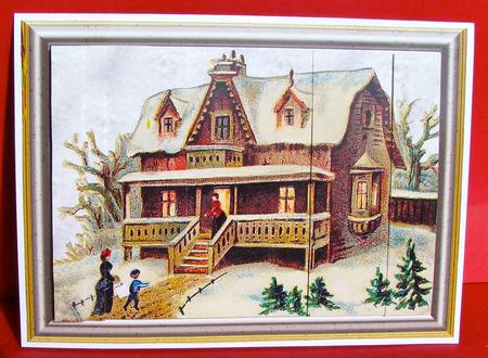Christmas House Side Stacker by Christine Pagan