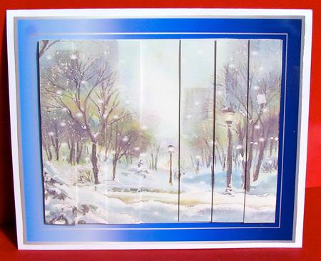 Christmas Winter Street Scene by Christine Pagan